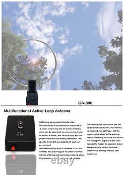GA-800 Shortwave Antenna Active Loop Antenna 10KHz-159MHz HF for Radios BNC-SMA