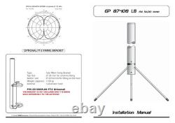 GP87-108LB/N SIRIO Ground Plane Antenna 87-108MHZ 1000W for FM Transmitters 2105