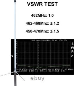 GR100 GMRS Base Antenna, 462-467Mhz, High Gain 7.5 Dbi Fiberglass GMRS Base Stat