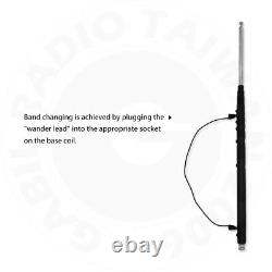 GRA-1899T Multiband HF Vertical Antenna (80m-6m) 3.5-50MHz Handheld Portable