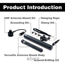 GRA-GNT Package Hand-Twist Ground Spike Antenna Mount, Tiny Tripod, Pole Mount