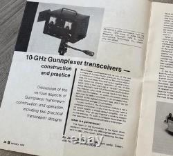 Gunnplexer Microwave Associates Horn Antenna 10 GHz, w HAM Radio Magazine 1979