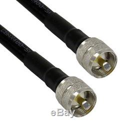 HAM CB Radio LMR-400 Type Coax Cable PL-259 UHF Male to UHF Male 150 FT USA MADE