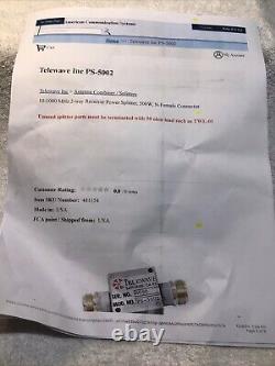 HAM TELEWAVE 10- 1000 MHz 2 WAY RECEIVER PWR SPLITER -SUPER WIDEBAND ANTENNA