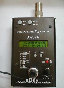 HF/VHF/UHF 160M Impedance SWR Antenna Analyzer AW07A For Ham Radio Hobbists