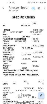 Ham Radio Antenna 30 Meters Electrically Equivalent to a half wave Dipole