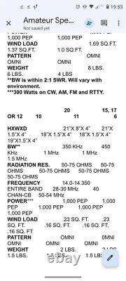 Ham Radio Antenna 30 Meters Electrically Equivalent to a half wave Dipole