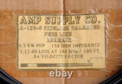 Ham Radio Antenna Twinlead, Balanced & Shielded, 4-kw, 100-ft. Rare Amp Supply