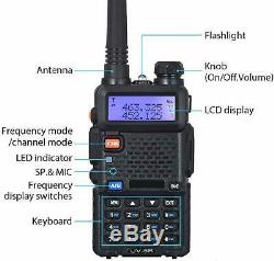 Handheld 2 Way Radio Scanner Digital Transceiver Fire Antenna HAM VHF UHF Walkie