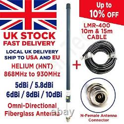 Helium HNT Antenna + LMR400 / 868MHz to 930MHz 5dBi 5.8dBi 6dBi 8dBi 10dBi