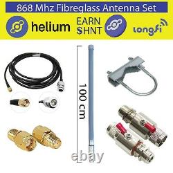 Helium Hotspot 8Dbi Antenna 868MHz Fiberglass 1m Aerial Kit Lora IoT HNT Miners