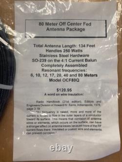 Hy Power 80 Meter Off Center Fed Antenna (250 watts)