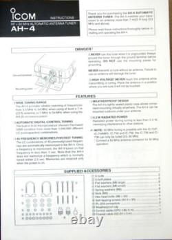 Icom AH-4 HF/50MHz Automatic Antenna Tuner for Ham Transceiver withBox AH4
