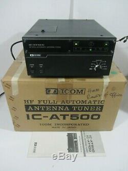 Icom IC-AT500 HF Full Automatic Ham Radio Antenna Tuner with Manual & Box