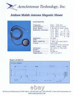 Iridium Mobile Magnet-Mount Antenna AT1621-12