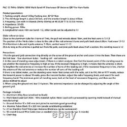 JPC-12 7MHz-50MHz 100W 8-Band HF Portable Shortwave GP Antenna QRP For Ham Radio