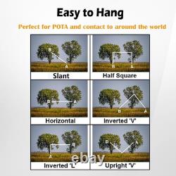 JYR8010-150W End Fed Half Wave Antenna for Ham Radio, 150W Shortwave Black