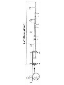 Jetstream Jtv-680 6-80m Hf Vertical Ham Radio Base Antenna 250w No Radials