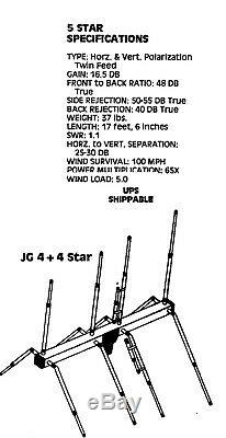 JoGunn 5x5 star 10/11 meter Base Antenna