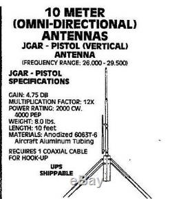 JoGunn Pistol 10 meter Base Antenna