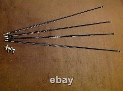 Joblot 4x HF mobile whip antennas 20 40 60 80m band plus a mobile mount