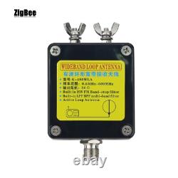 K-480WLA 500K-1GHz MWithSWithFM/AIR/UVHF Full Band Antenna 0-30DB Adjustable Gain