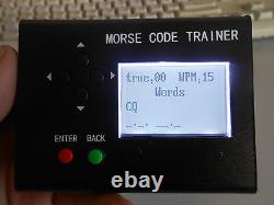 LCD Morse Code CW Trainer Ham radio station Morse short-wave station telegraphy