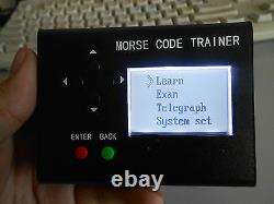 LCD Morse Code CW Trainer Ham radio station Morse short-wave station telegraphy