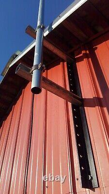 MADE IN USA HAM Radio Antenna Mast Wall Mount with 4 to 14 stand off bracket