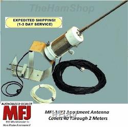 MFJ 1622 Apartment Antenna 40 10 Meters on HF and 6 and 2 Meters on VHF& Mount
