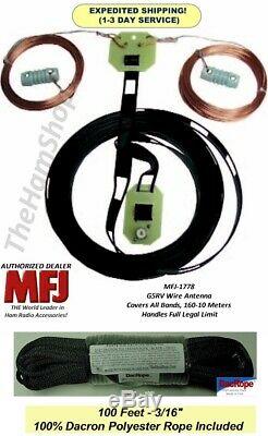 MFJ 1778 G5RV 10-160 Meters Wire Antenna, 10 80 Meters As Dipole 160 As Marconi