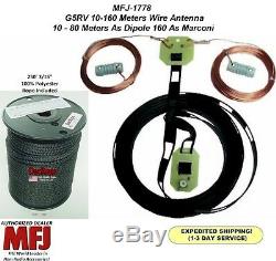 MFJ 1778 G5RV Wire Antenna, All Bands From 160 TO 10 Meters With 250' 3/16 Rope