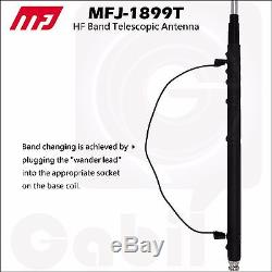 MFJ-1899T Portable HF Telescopic Antenna for YAESU FT-817 QRPrigs 80mtrs-6mtrs