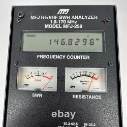 MFJ-259 HF VHF SWR Antenna Analyzer MFJ-66 Dip Meter Adapter Ham Radio UNTESTED