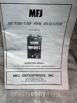 MFJ-269 HF/VHF/UHF SWR Antenna Analyzer