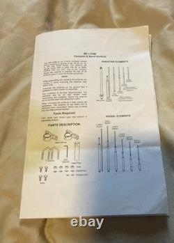 MFJ 8 Band Compact Vertical Antenna HF/VHF/UHF 2M thru 80m Black READ