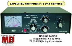 MFJ-948 1.8-30 MHz Antenna Tuner, 300 Watts, With Peak Reading Cross Meter