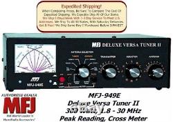 MFJ-949E 300W 1.8-30 MHz Antenna Tuner, Peak Reading Cross Meter, & Dummy Load