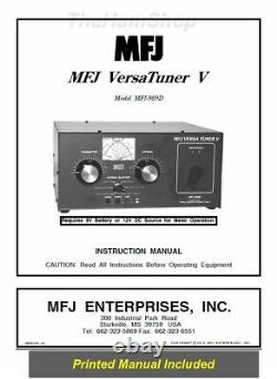 MFJ-989D Legal Limit 1.8-30 MHz Antenna Tuner 1500 Watts Includes MARS/WARC band