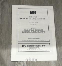 MFJ Box Fan Super Hi Q Loop Antenna 14-30MHz Model 1780, HAM Radio, Portable