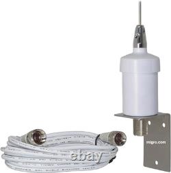 Migro Omni Marine Antenna VHF 140-170 MHz Gain 6 dBi SS Whip w 12ft Coax, Mount