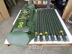 Military Used Ribbed 4' Aluminum Antenna Tower Mast Section Economy Mast Kit V1c