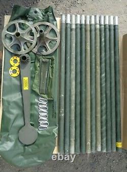 Military Used Smooth 4' Aluminum Antenna Tower Mast Section Economy Mast Kit V2c