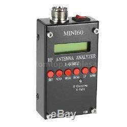Mini60 Antenna Analyzer Meter 1-60MHz SARK100 HF ANT SWR for Ham Radio Hobbists