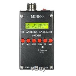 Mini 60 SARK100 AD9851 ANT SWR Antenna Analyzer Meter for Ham Radio Hobbyist