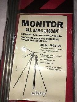 Monitor All Band Discan Base Station Antenna #MON-64-Covers 25-512 MHz & T Band