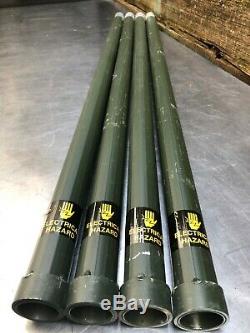 NEW -40 FEET- Antenna Tower Mast Pole-4' RIBBED ALUMINUM-LOT of 10- 4' SECTIONS