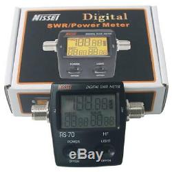 NISSEI RS-70 Digital SWR/Power Meter 1.660Mhz HF SO239 Radio&Antenna ham Tester