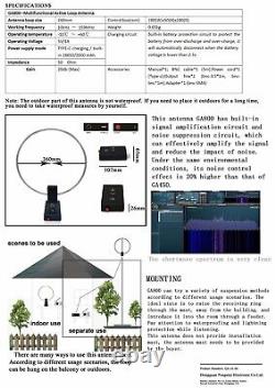 New Active Loop Short Wave Antenna 10KHz-159MHz HF Antenna /w Portable Design