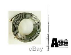 New Antron 99 Cb, Ham Base Antenna & 100' Double Shield Black Rg8x Coax Cable